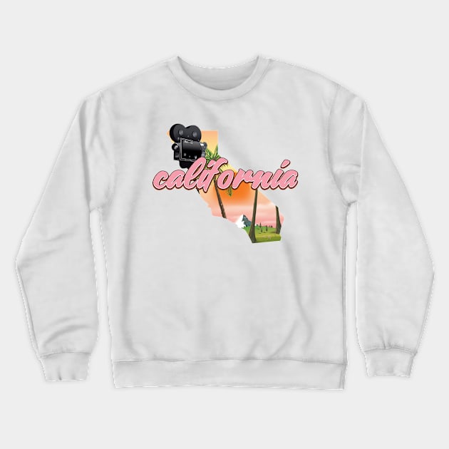 California USA map Crewneck Sweatshirt by nickemporium1